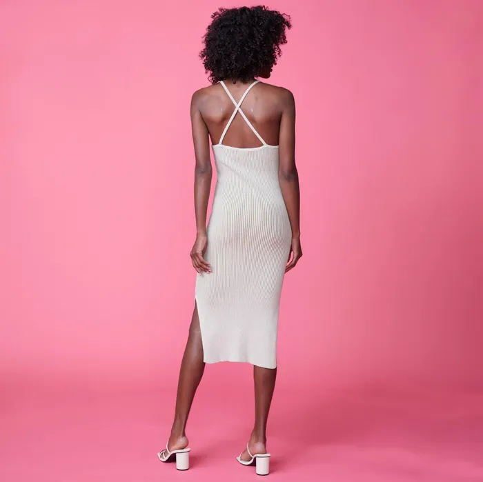 Women Dresses MONROW Tank Maxi Sweater Dress Buttercream Women Dresses MONROW Tank Maxi Sweater Dress Buttercream