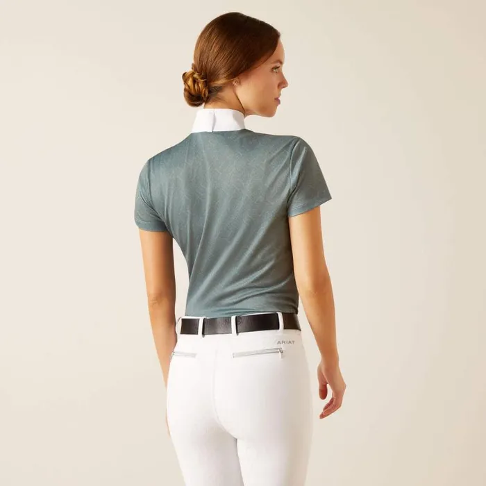Women English Riding Ariat Aptos Show Shirt North Atlantic Bit Emboss Women English Riding Ariat Aptos Show Shirt North Atlantic Bit Emboss