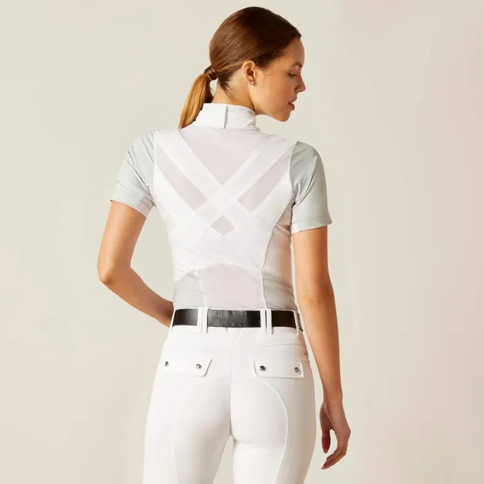 Women English Riding Ariat Ascent Show Shirt Pearl Grey Women English Riding Ariat Ascent Show Shirt Pearl Grey