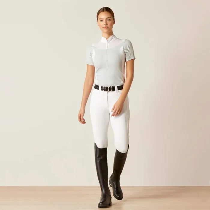 Women English Riding Ariat Ascent Show Shirt Pearl Grey Women English Riding Ariat Ascent Show Shirt Pearl Grey