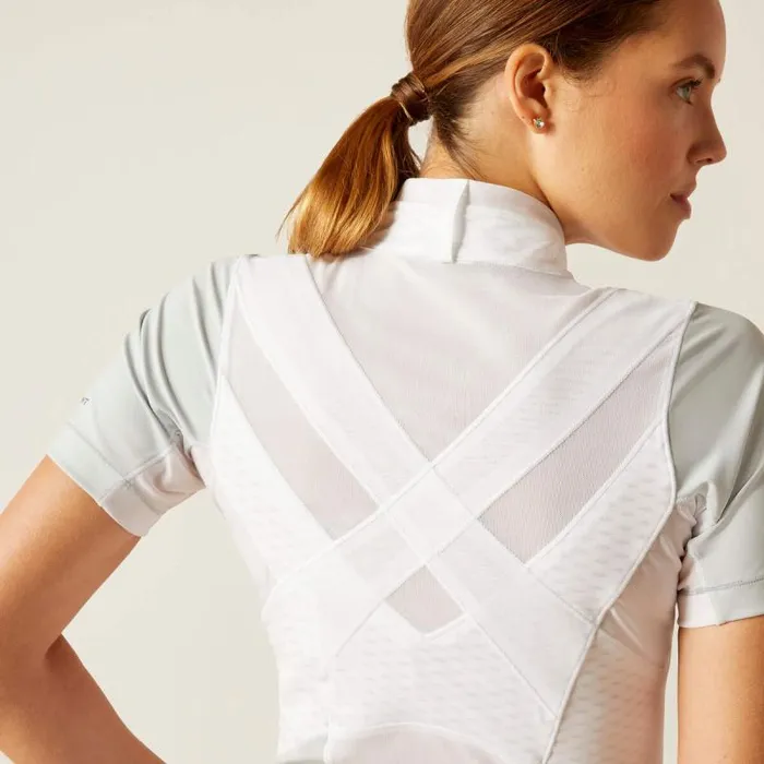 Women English Riding Ariat Ascent Show Shirt Pearl Grey Women English Riding Ariat Ascent Show Shirt Pearl Grey