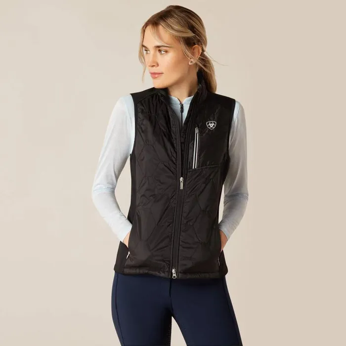 Women English Riding Ariat Fusion Insulated Vest Black