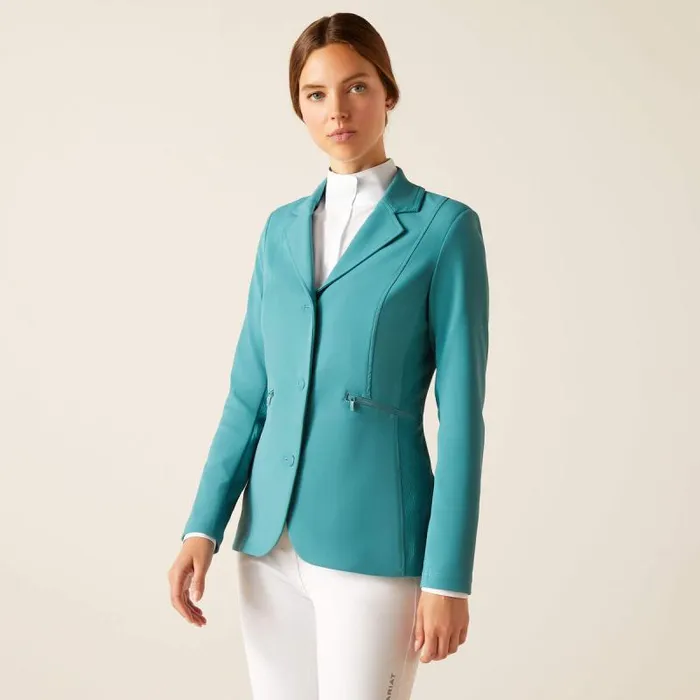 Women English Riding Ariat Galatea Show Coat Brittany Blue