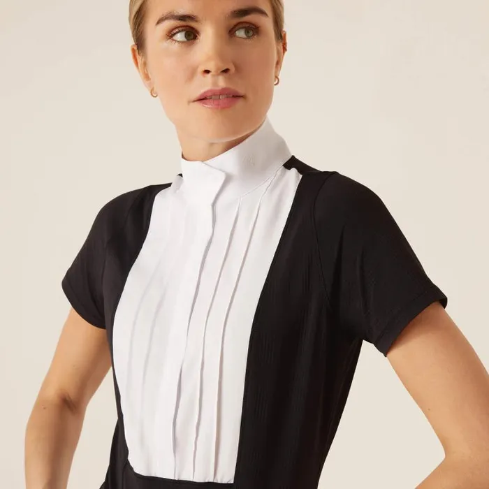 Women English Riding Ariat Luxe Show Shirt Black Women English Riding Ariat Luxe Show Shirt Black