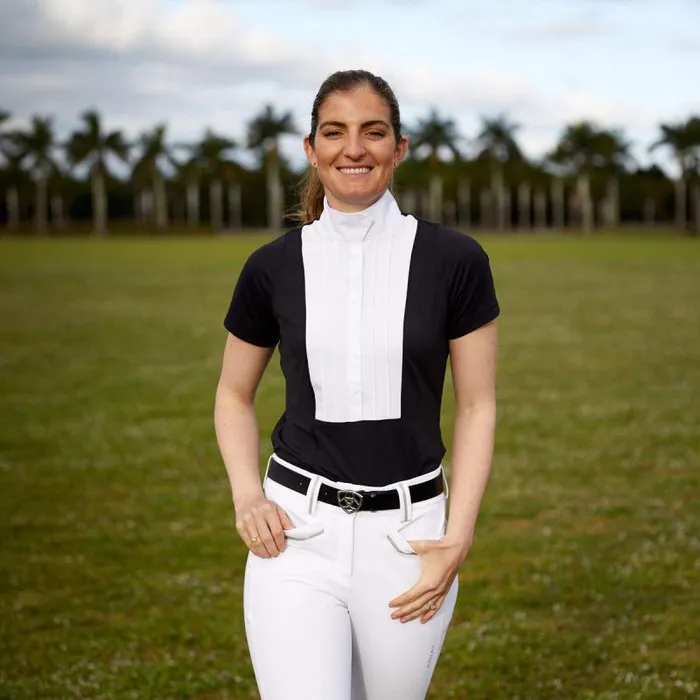 Women English Riding Ariat Luxe Show Shirt Black Women English Riding Ariat Luxe Show Shirt Black