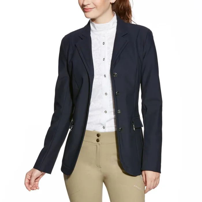 Women English Riding Ariat Platinum Show Coat Navy