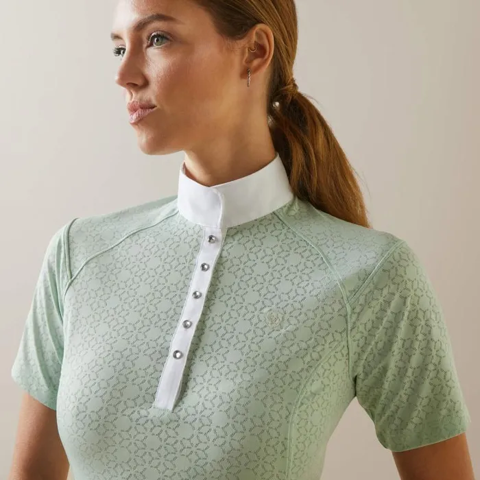Women English Riding Ariat Showstopper 30 Show Shirt Aqua Foam Women English Riding Ariat Showstopper 30 Show Shirt Aqua Foam