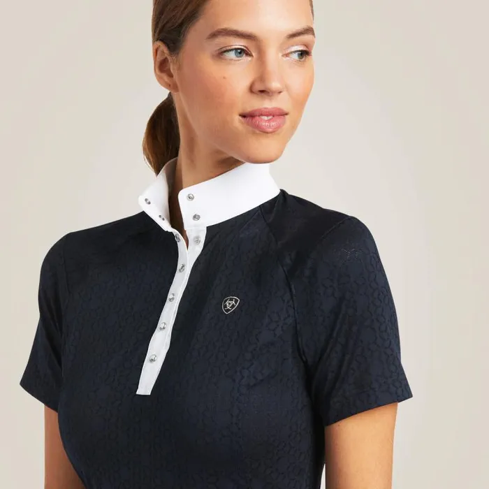 Women English Riding Ariat Showstopper 30 Show Shirt Show Navy Women English Riding Ariat Showstopper 30 Show Shirt Show Navy