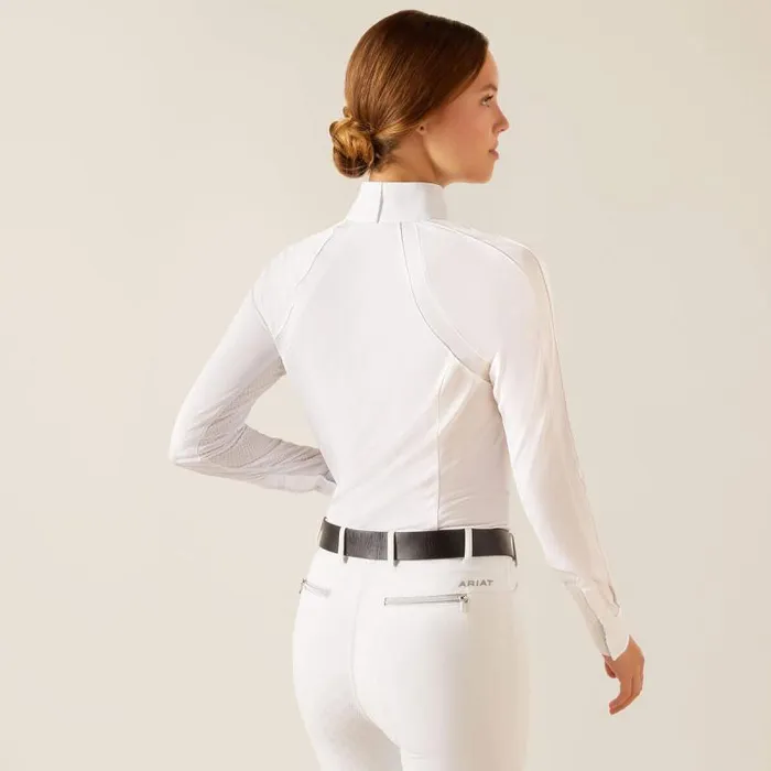 Women English Riding Ariat Sunstopper 30 Pro Show Shirt Whitekamron Women English Riding Ariat Sunstopper 30 Pro Show Shirt Whitekamron