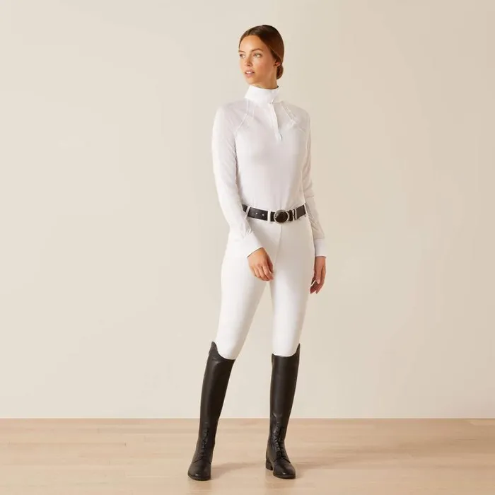 Women English Riding Ariat Sunstopper 30 Pro Show Shirt Whitekamron Women English Riding Ariat Sunstopper 30 Pro Show Shirt Whitekamron