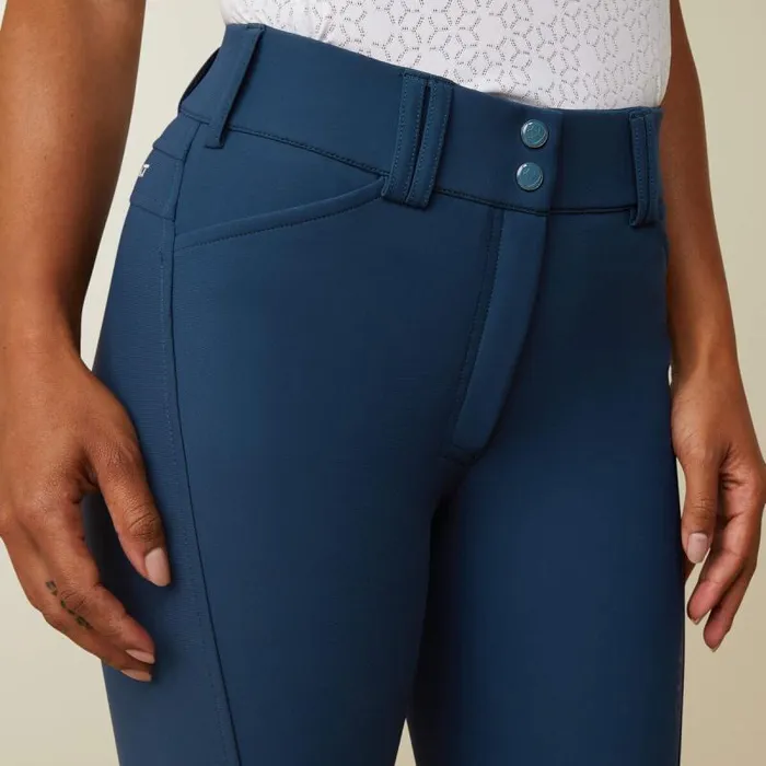 Women English Riding Ariat Tri Factor Grip Knee Patch Breech Deep Petroleum Women English Riding Ariat Tri Factor Grip Knee Patch Breech Deep Petroleum