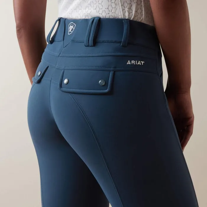 Women English Riding Ariat Tri Factor Grip Knee Patch Breech Deep Petroleum Women English Riding Ariat Tri Factor Grip Knee Patch Breech Deep Petroleum