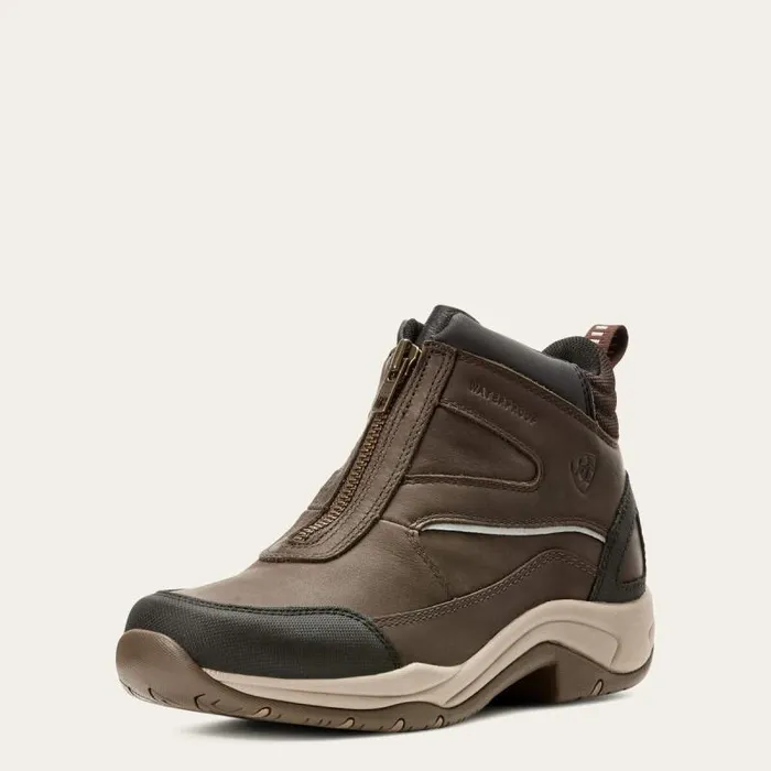 Women English Riding Boots Ariat Telluride Zip Waterproof Dark Brown