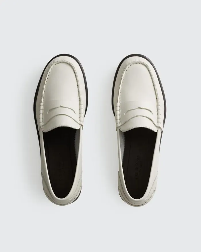 Women Flats Rag 038 Bone Carter Loafer 8211 Leather Antique White