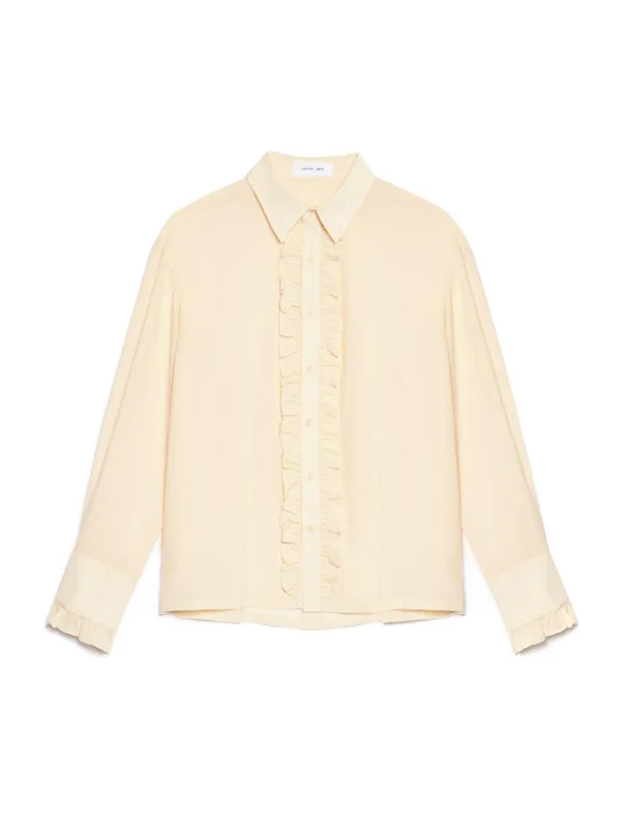 Women Freddie Ruffle Shirt Pearl Ivory Sister Jane Tops