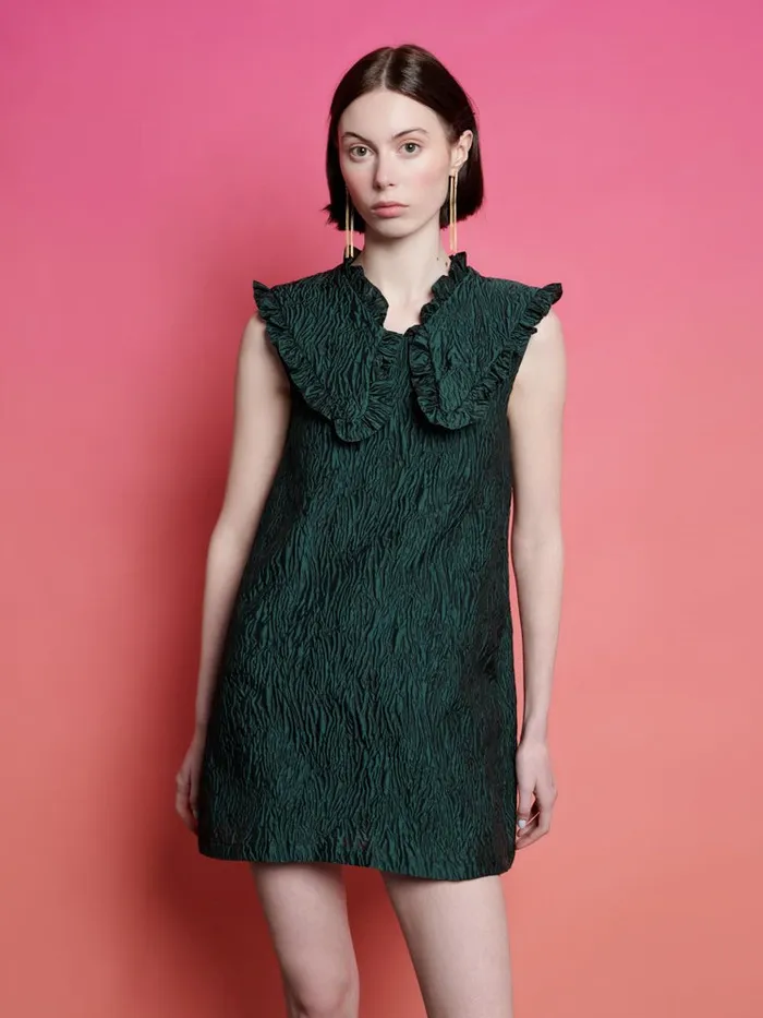 Women Ghospell Alma Jacquard Mini Dress Castlelton Green Sister Jane Dresses