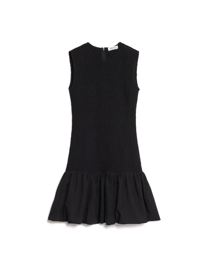 Women Ghospell Athena Shirred Mini Dress Coal Black Sister Jane Dresses