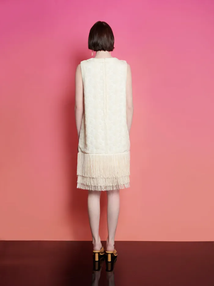 Women Ghospell Billie Fringe Mini Dress Cloud Cream Sister Jane Dresses