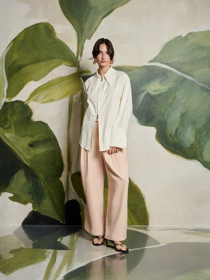 Women Ghospell Brooke HighWaisted Trousers Pastel Peach Sister Jane Bottoms