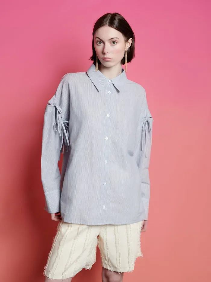Women Ghospell Emma Tie Shirt Air Blue Sister Jane Tops