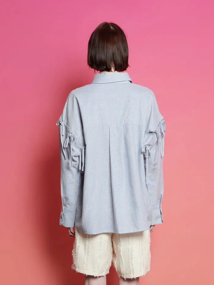 Women Ghospell Emma Tie Shirt Air Blue Sister Jane Tops