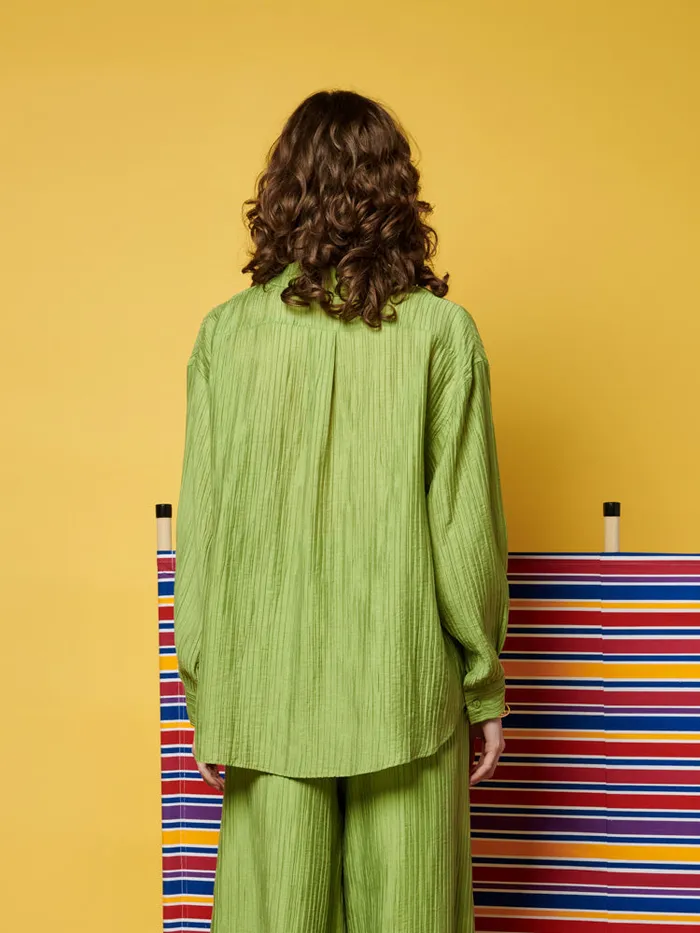 Women Ghospell Gwen Oversized Shirt Pear Green Sister Jane Tops