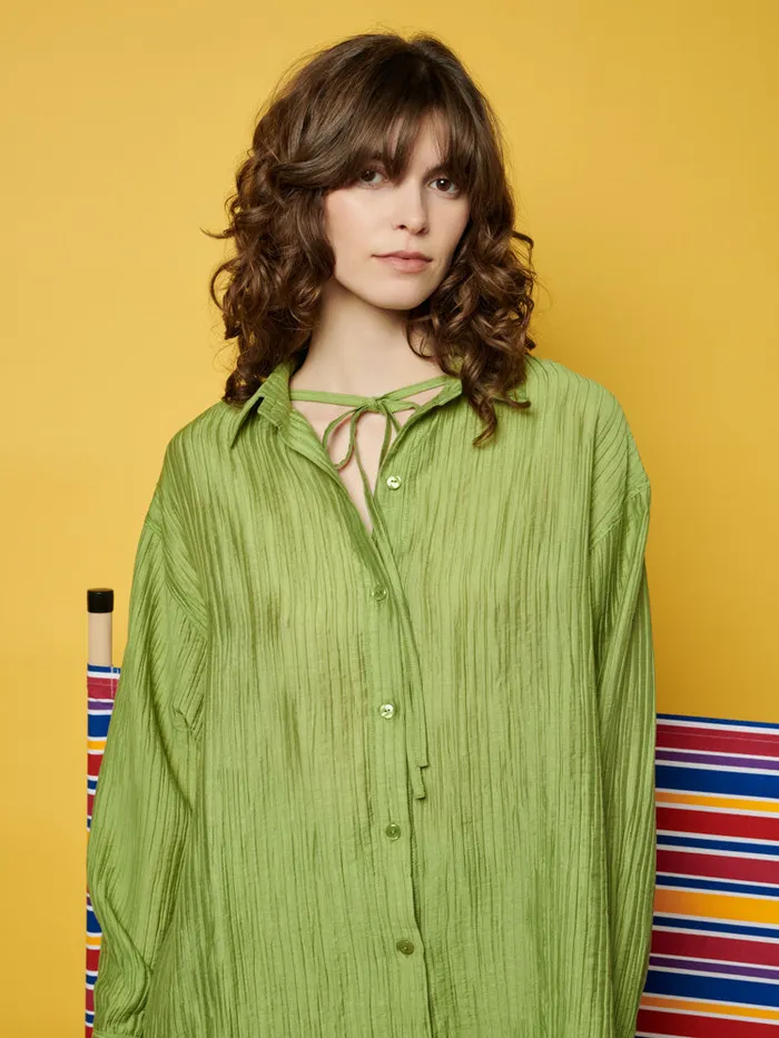 Women Ghospell Gwen Oversized Shirt Pear Green Sister Jane Tops
