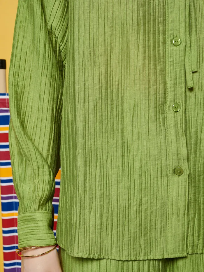 Women Ghospell Gwen Oversized Shirt Pear Green Sister Jane Tops