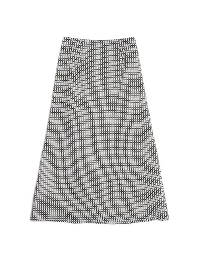 Women Ghospell Irie Check Midi Skirt Black U0026 White Check Sister Jane Bottoms