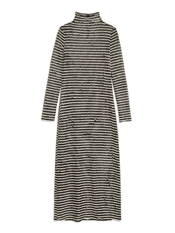 Women Ghospell Jemima Stretch Midi Dress Black And White Sister Jane Dresses