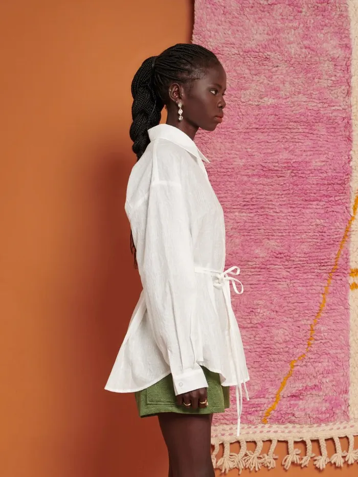 Women Ghospell Julia Oversized Shirt Pearled Ivory Sister Jane Tops