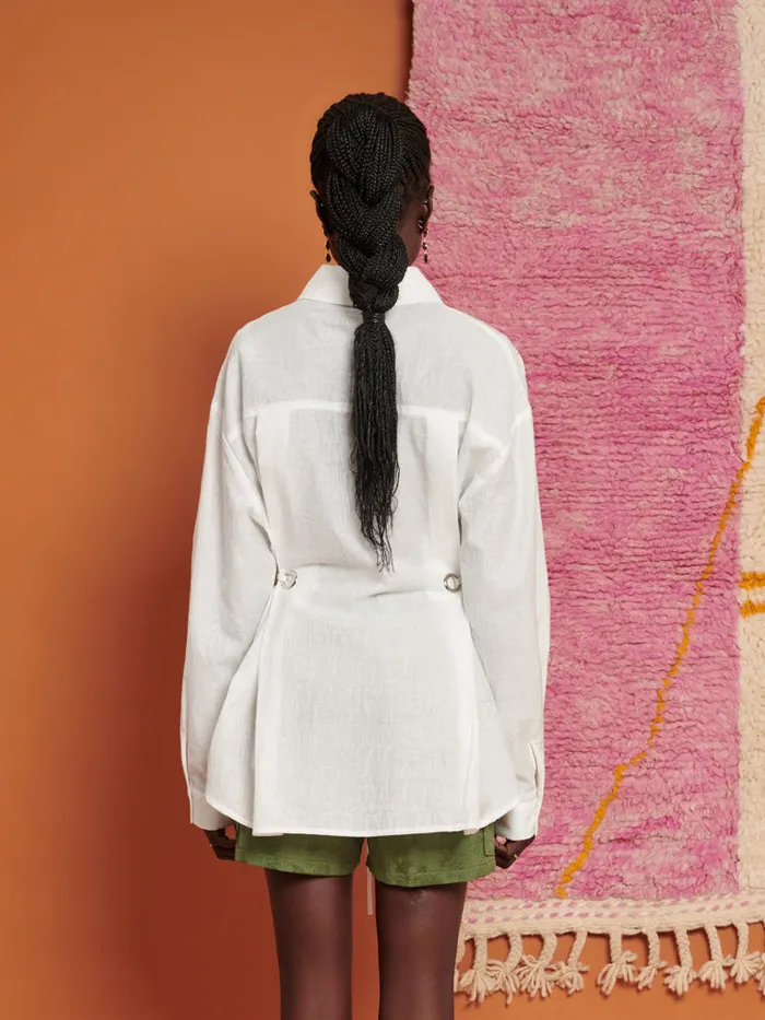 Women Ghospell Julia Oversized Shirt Pearled Ivory Sister Jane Tops