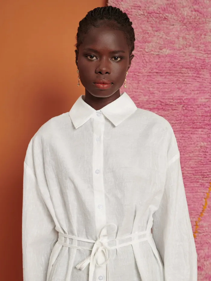 Women Ghospell Julia Oversized Shirt Pearled Ivory Sister Jane Tops