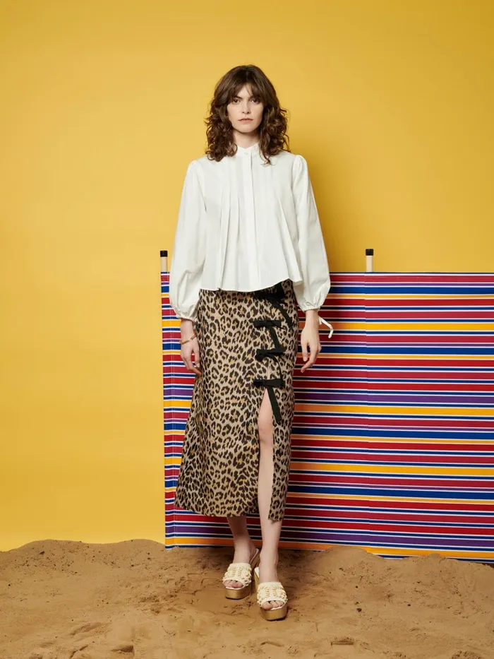 Women Ghospell Kim Pintuck Shirt Pearled White Sister Jane Tops