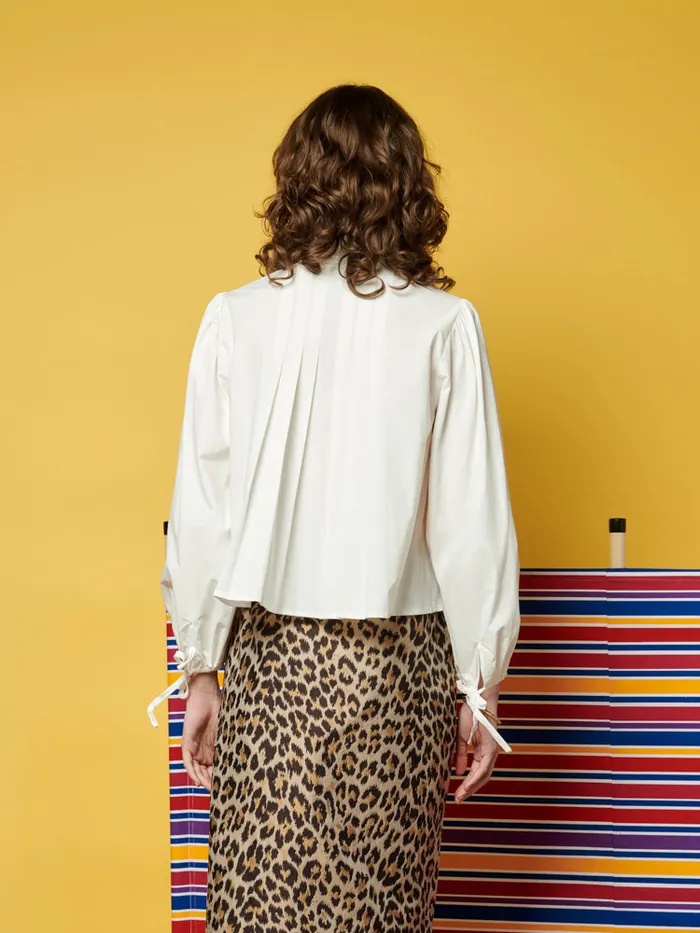 Women Ghospell Kim Pintuck Shirt Pearled White Sister Jane Tops
