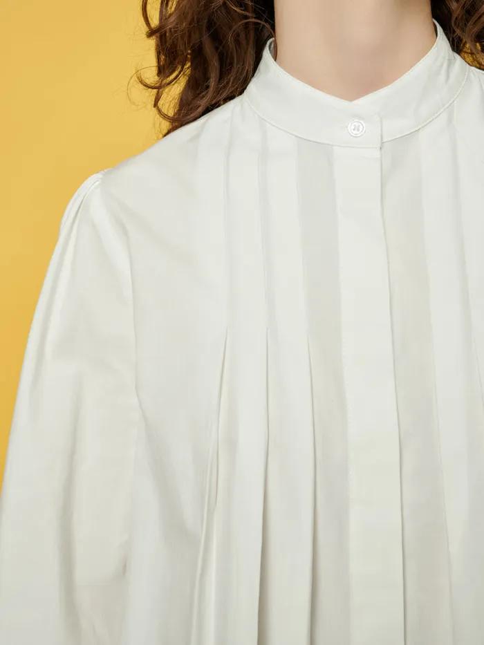 Women Ghospell Kim Pintuck Shirt Pearled White Sister Jane Tops
