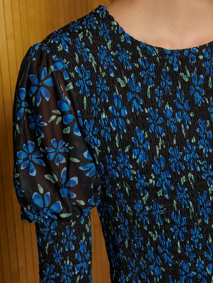 Women Ghospell Kinsley Floral Top Spectrum Blue Sister Jane Tops