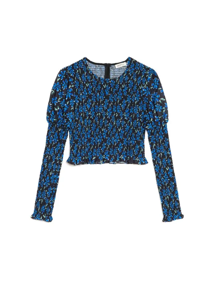 Women Ghospell Kinsley Floral Top Spectrum Blue Sister Jane Tops