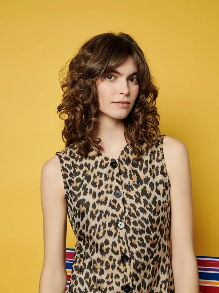Women Ghospell Patty Leopard Mini Dress Brown Leopard Sister Jane Dresses