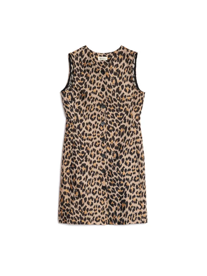 Women Ghospell Patty Leopard Mini Dress Brown Leopard Sister Jane Dresses