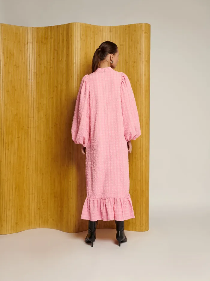 Women Ghospell Paula Seersucker Midi Dress Cerise Pink Sister Jane Dresses