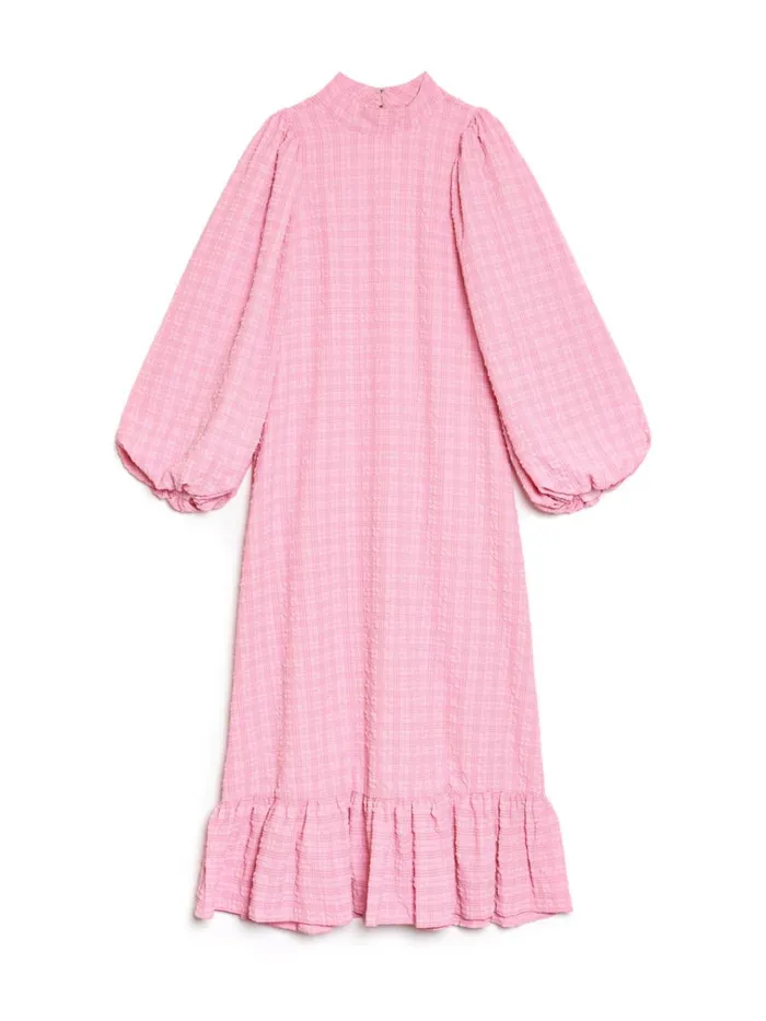 Women Ghospell Paula Seersucker Midi Dress Cerise Pink Sister Jane Dresses