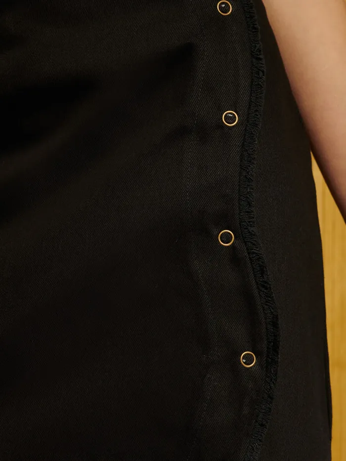 Women Ghospell Riley Wave Mini Skirt Coal Black Sister Jane Bottoms