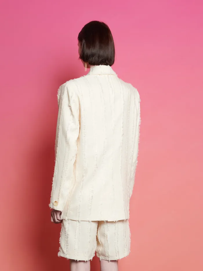 Women Ghospell Soleil Textured Blazer Cloud Cream Sister Jane Jackets