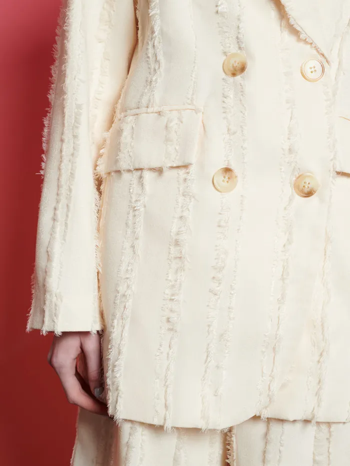 Women Ghospell Soleil Textured Blazer Cloud Cream Sister Jane Jackets