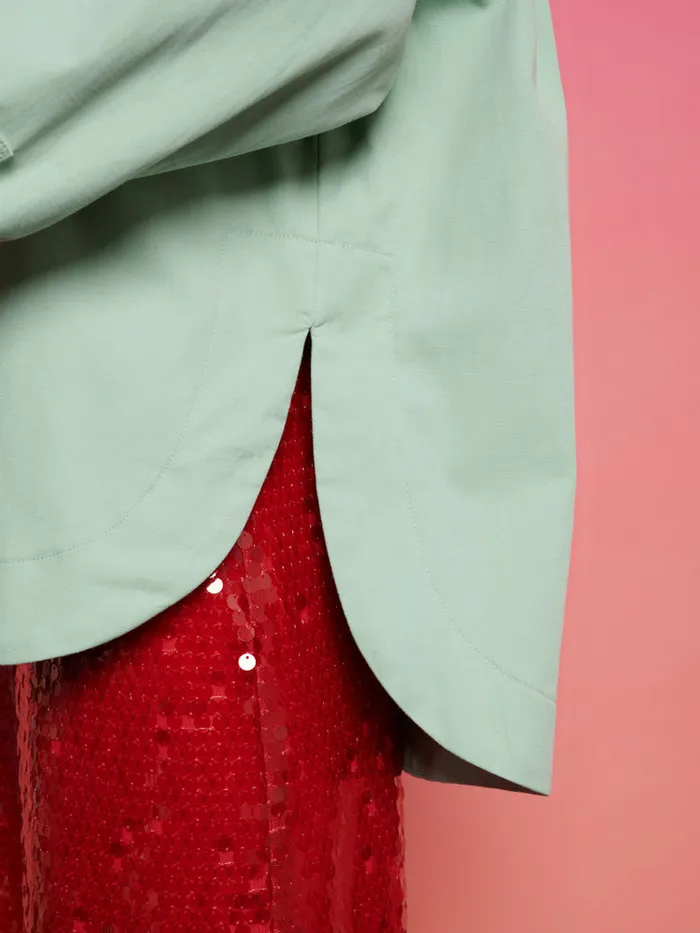 Women Ghospell Swayer Oversized Shirt Office Green Sister Jane Tops