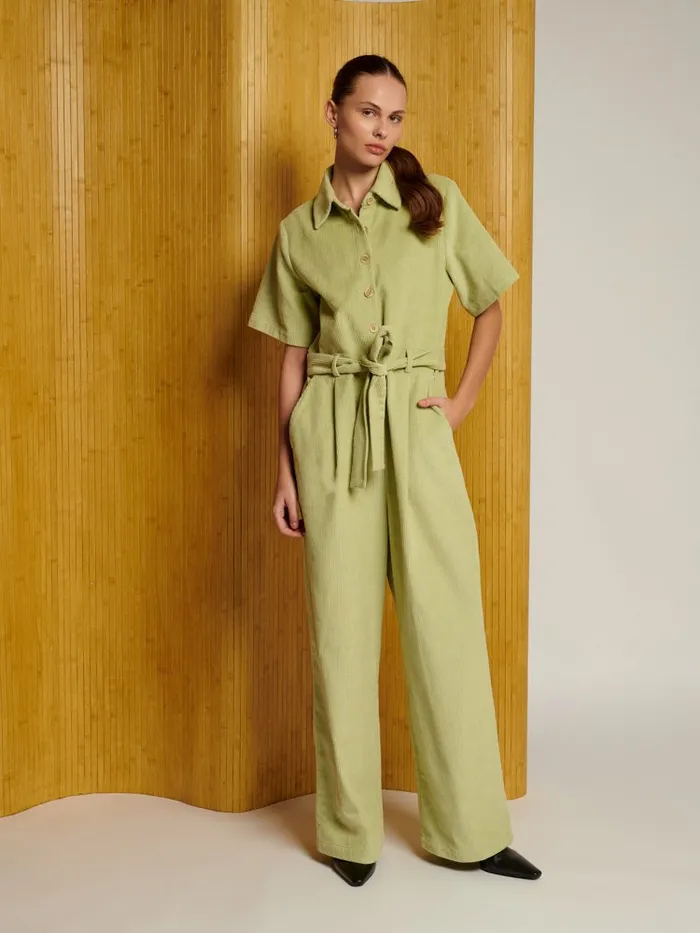 Women Ghospell Vega Cord Jumpsuit Arbusto Green Sister Jane Bottoms