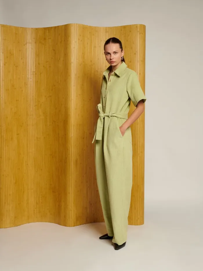 Women Ghospell Vega Cord Jumpsuit Arbusto Green Sister Jane Bottoms