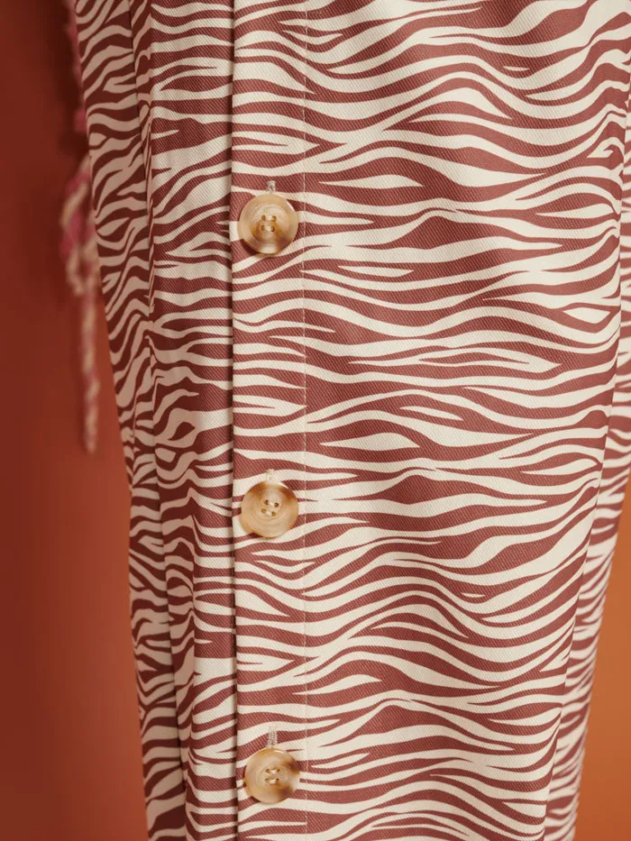 Women Ghospell Zoya Zebra Trousers Tan Brown Sister Jane Bottoms