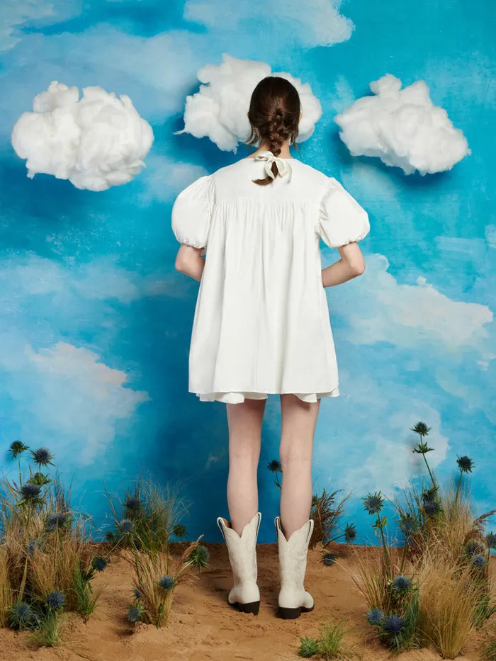 Women Gibson Rose Mini Dress Pearl White Sister Jane Dresses